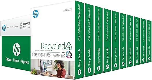 HP 8.5 X 11 Recycled Paper, 112100C