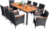 Flamaker 9 Piece Acacia Wood Patio Set