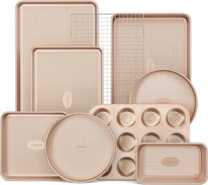 HONGBAKE 9-Piece Nonstick Baking Pans Set