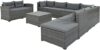 YZABEL 9-Piece Patio Furniture Set With Gray Cushions