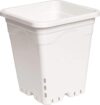 Hydrofarm 9″x9″ White Square Pot, 10″ Tall