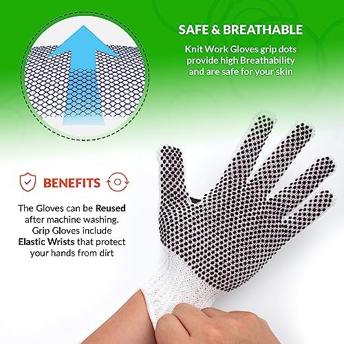 ABC PACK & SUPPLY PVC Dotted Cotton String Gloves With Grip - Image 4