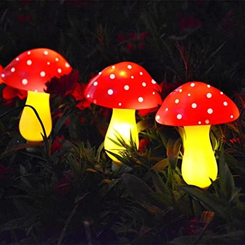 Abkshine Upgraded Waterproof Solar Mushroom Lights, Set Of 6 - Image 3