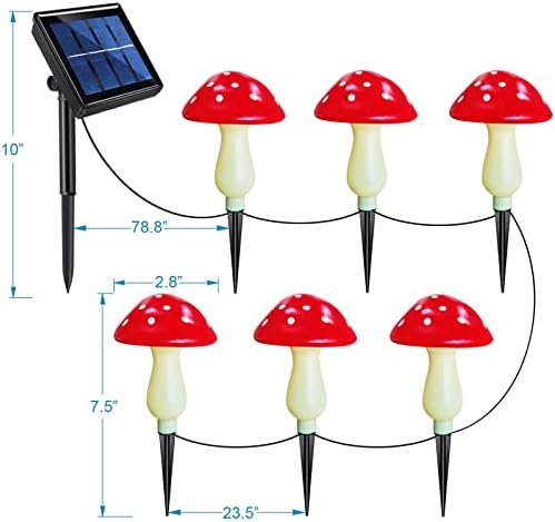 Abkshine Upgraded Waterproof Solar Mushroom Lights, Set Of 6 - Image 2