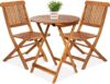 Best Choice Products Acacia Wood 3-Piece Bistro Set
