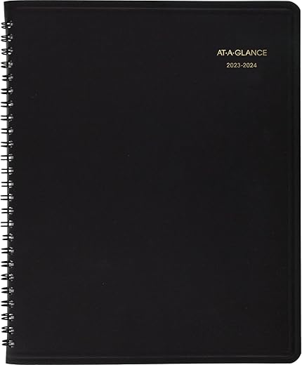 AT-A-GLANCE Academic Planner, 2023-2024, Medium, Black (7012705)