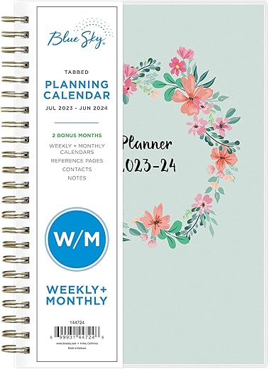 Blue Sky Academic Year 2023-2024 Weekly Planner, 144724