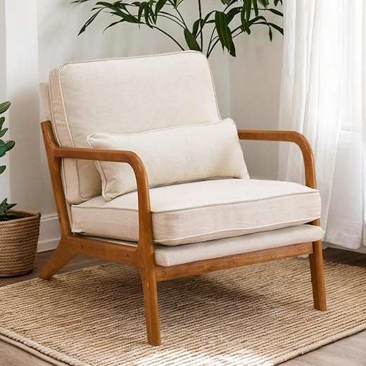 Karl home Accent Chair Mid-Century Modern Upholstered Lounge