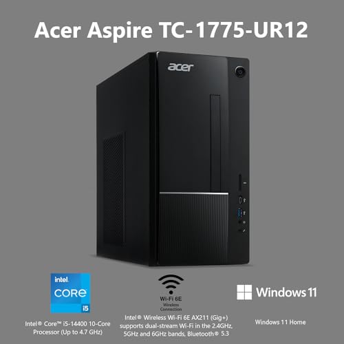 acer Aspire TC-1775-UR12 Desktop | Intel i5 | 16GB DDR5 - Image 2