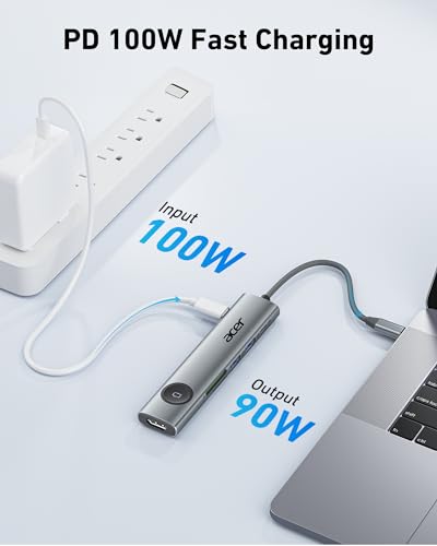 acer USB C Multi-Port Hub, 7 in 1 Adapter - Image 4