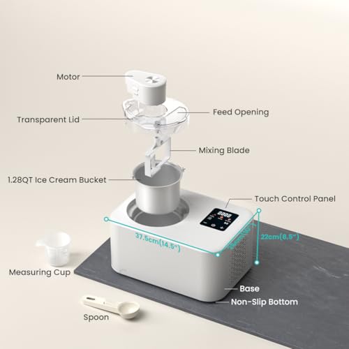 Acmeenjoy Ice Cream Maker With Compressor, 3 Modes - Image 4
