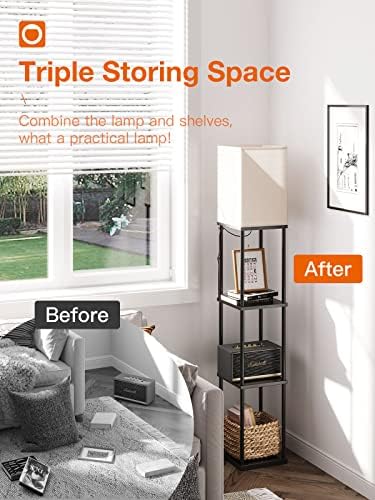 addlon 4-Tier Shelf Floor Lamp with LED Bulb - Image 3