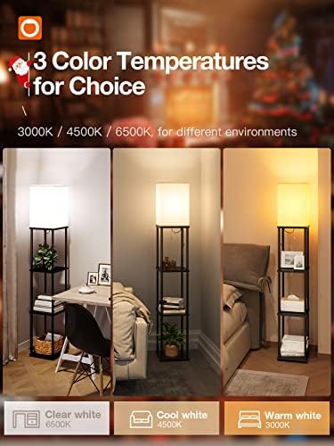 addlon 4-Tier Shelf Floor Lamp with LED Bulb - Image 2