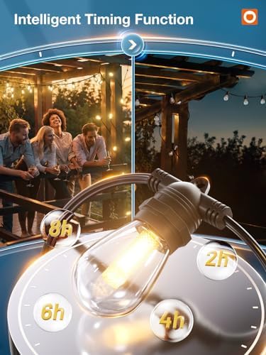 addlon 48FT Outdoor String Lights With Remote - Image 3