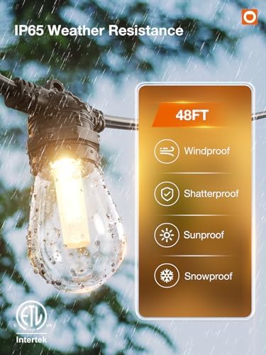 addlon 48FT Outdoor String Lights With Remote - Image 5