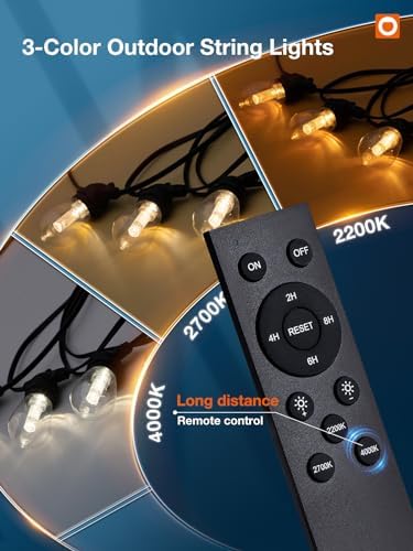 addlon 48FT Outdoor String Lights With Remote - Image 2