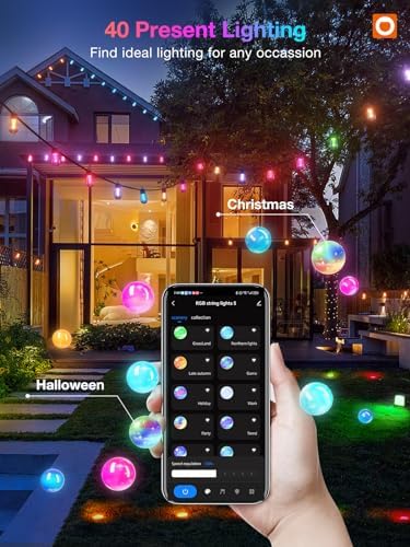 addlon 48FT Smart RGB Outdoor String Lights - Image 5
