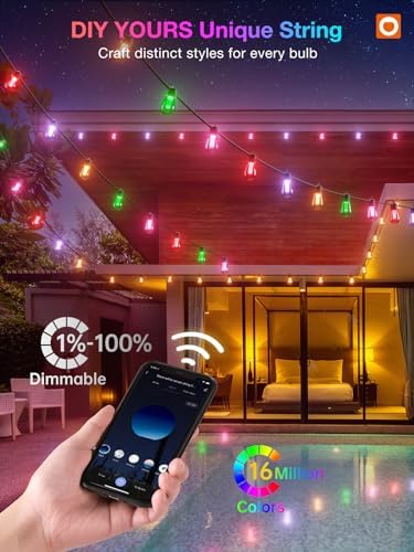 addlon 48FT Smart RGB Outdoor String Lights - Image 2