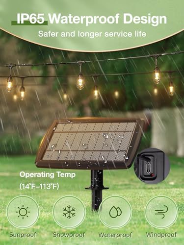 addlon 54FT Solar String Lights Outdoor - Image 4