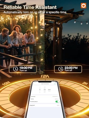 addlon Smart Outdoor String Lights, 48FT, Dimmable - Image 5