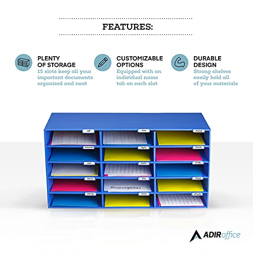 AdirOffice Classroom Mailbox & Organizer, 15 Slot - Image 4