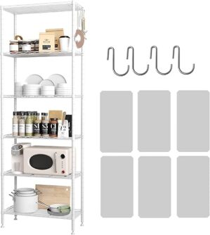 HOMEFORT Adjustable Metal Wire Shelf With Liners