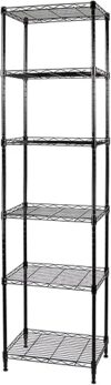 HESESOH Adjustable Wire Shelving Storage Shelf (Glossy Black)