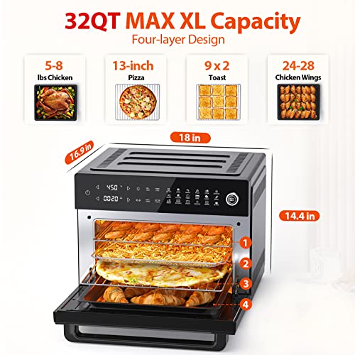 Aeitto 32-Quart Large Air Fryer Oven - Image 2