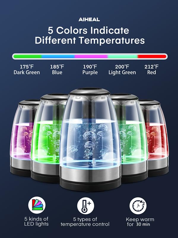 Aiheal Glass Electric Kettle With Temperature Control - Image 3