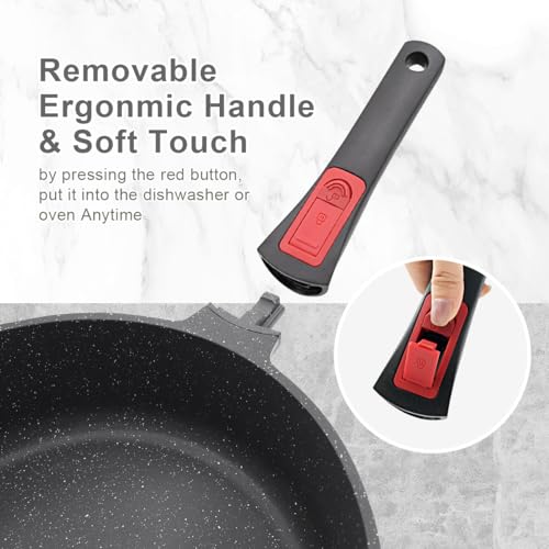 AIKENBBKK Nonstick Pots And Pans Set, Detachable Handle - Image 3