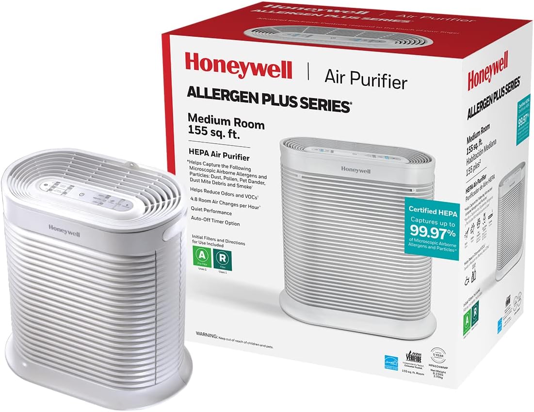 Honeywell AllergenPlus HEPA Air Purifier, HPA104