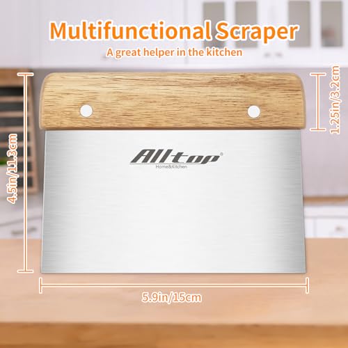 ALLTOP Dough Cutter Stainless Steel Food Scraper - Image 2