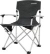 KingCamp Aluminum Hard Armrest Portable Chair, Black