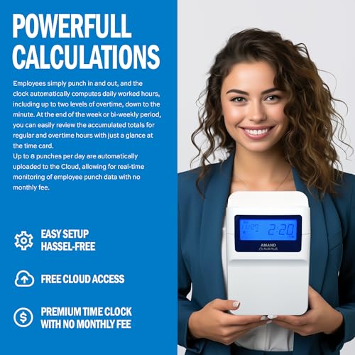 AMANO Calculating Time Clock With WiFi (MJR-PLUSEZ) - Image 2