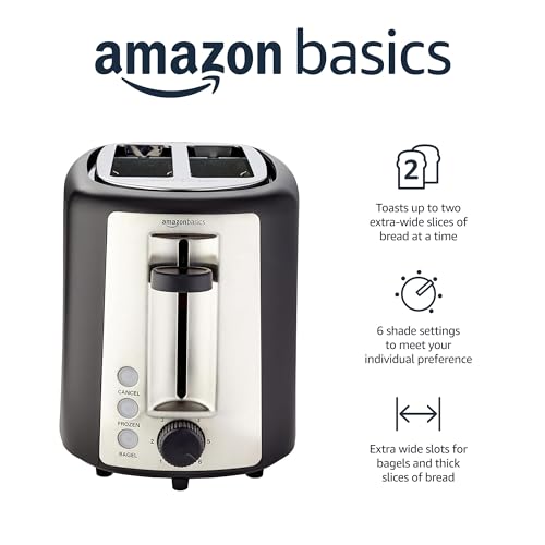 Amazon Basics 2 Slice Extra Wide Slot Toaster - Image 2