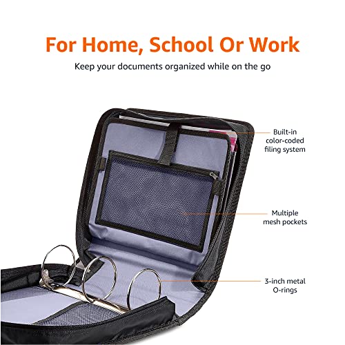 Amazon Basics 3-Ring Binder With Zipper, 3 Inch - Image 3