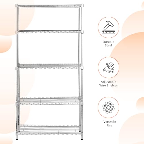 Amazon Basics 5-Shelf Heavy Duty Storage Shelving Unit - Image 2