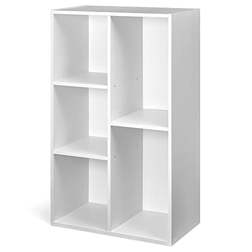Amazon Basics 5 Shelves Cube Organizer Bookcase, White - Image 5