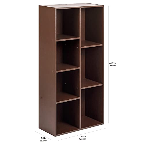 Amazon Basics 7 Cube Organizer Bookcase, Espresso - Image 3