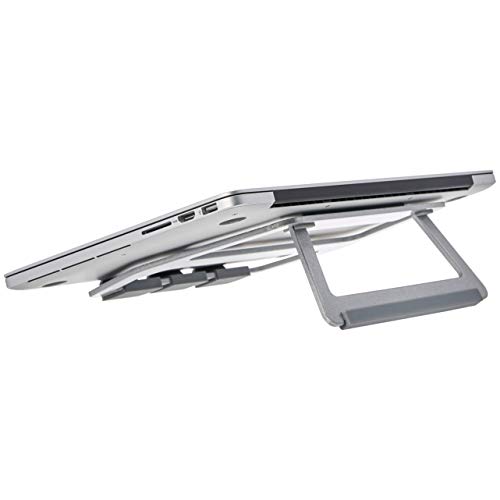 Amazon Basics Aluminum Foldable Adjustable Laptop Stand, Silver - Image 2