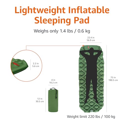 Amazon Basics Basics Sleeping Pad With Foot Pump - Image 4