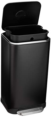 Amazon Basics Metal Rectangular Trash Can, 32 Liter - Image 4