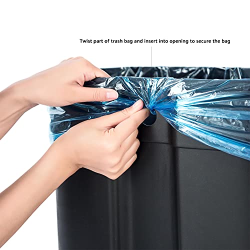 Amazon Basics Metal Rectangular Trash Can, 32 Liter - Image 5