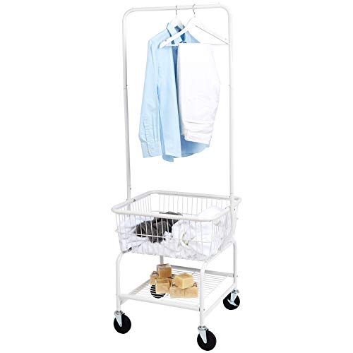 Amazon Basics Rectangular Laundry Hamper Cart With Wheels - Image 2