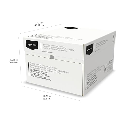 Amazon Basics Recycled Multipurpose Copy Printer Paper, 5000 Count - Image 4