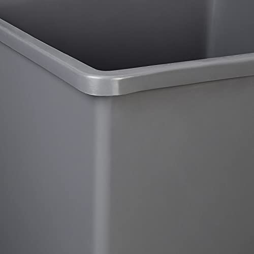 Amazon Basics Square Waste Container, 25 Gallons, Grey - Image 5