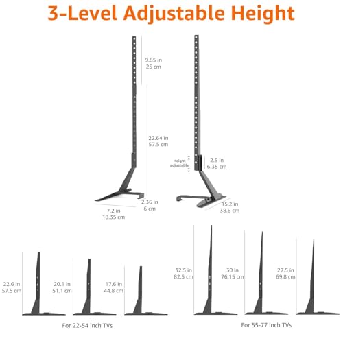 Amazon Basics Universal TV Stand - Height Adjustable - Image 5