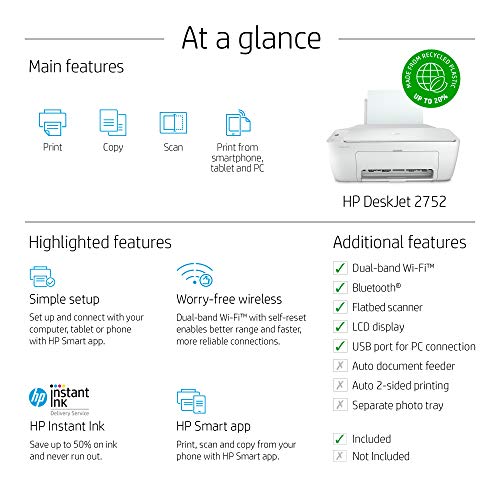 DeskJet 2752 All-in-One Inkjet Printer 8RK11A - Image 5