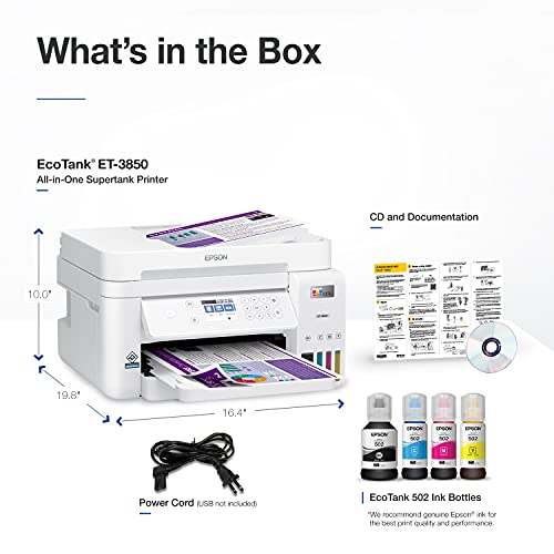 EcoTank ET-3850 Wireless Color Printer - Image 4