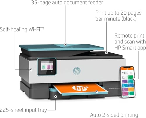 HP OfficeJet Pro 8028e Wireless Printer Scanner Copier - Image 3